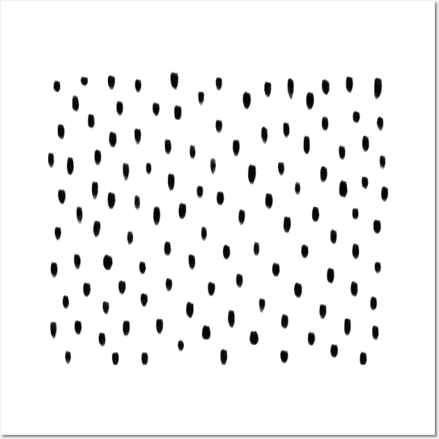 Black dots pattern Wall Art by dariko art